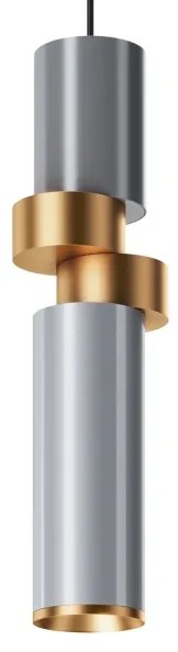 Maytoni MOD303PL-01CFL2 - Lampadario a sospensione con filo PALETTE 1xGU10/40W/230V grigio/oro