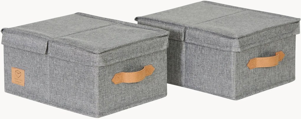 Set di 2 scatole con coperchio Premium