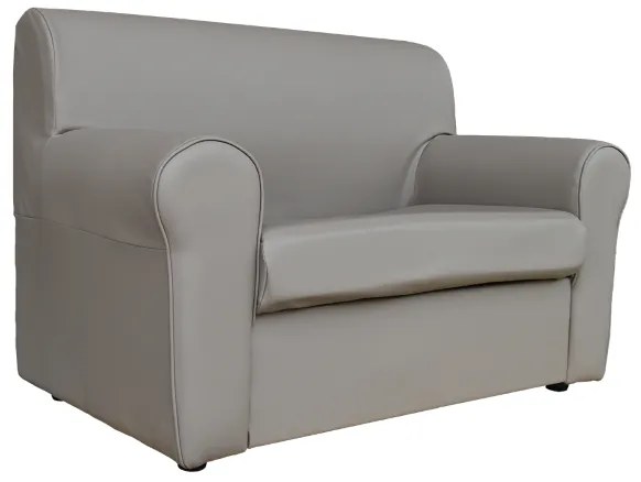 Divano mini pratico funzionale rivestimento in ecopelle 2 posti 125 cm TORTORA