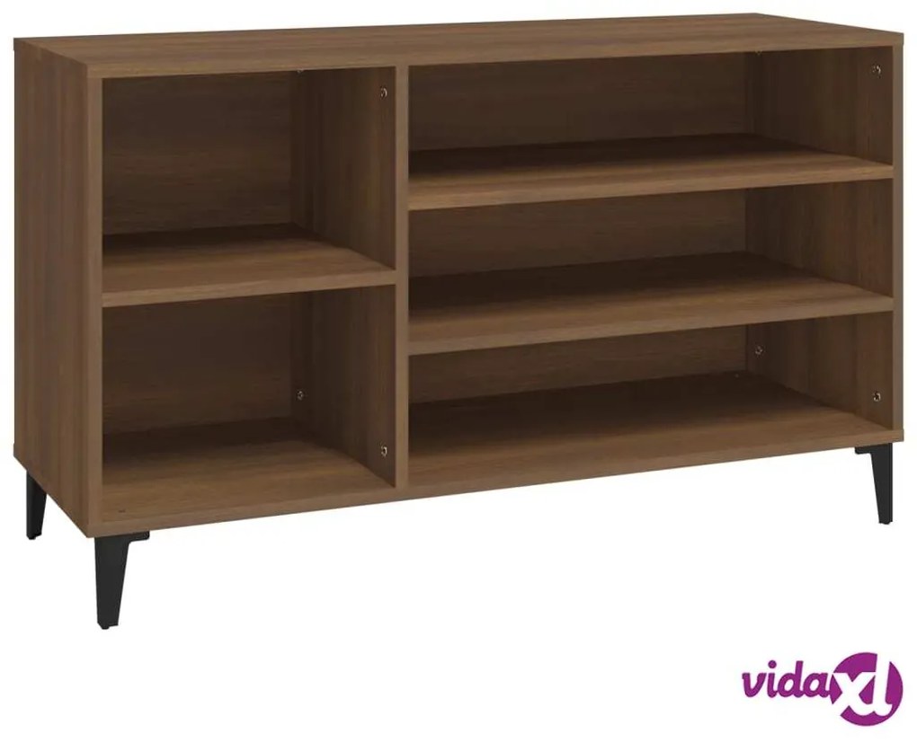 vidaXL Scarpiera Rovere Marrone 102x36x60 cm in Legno Multistrato