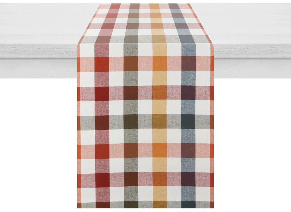 Runner a quadretti 40x140 cm in cotone