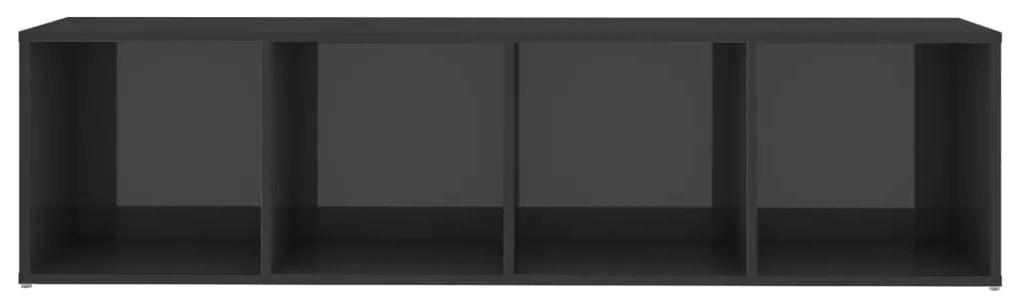 Mobile Porta TV Grigio Lucido 142,5x35x36,5cm Legno Multistrato