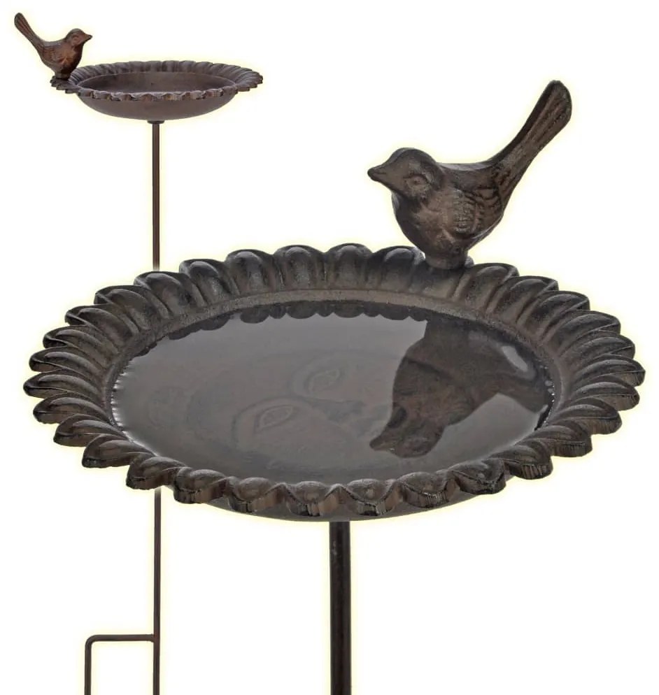 Bagnetto Per Uccelli/beverino İn Ghisa Marrone /