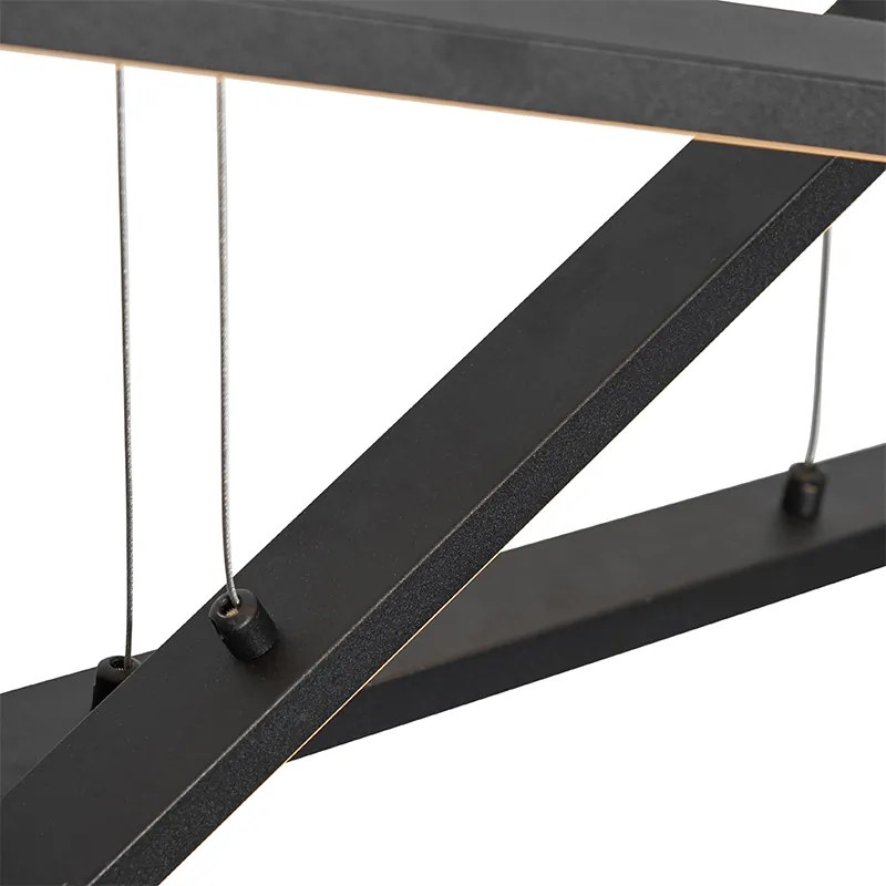 Lampada a sospensione nera incl. LED dimmerabile a 3 livelli 6 luci - Jolanta