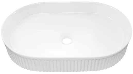 COMAD BEYOND 3 WHITE (E-6531) - Lavabo da appoggio BEYOND 56x36 cm bianco lucido