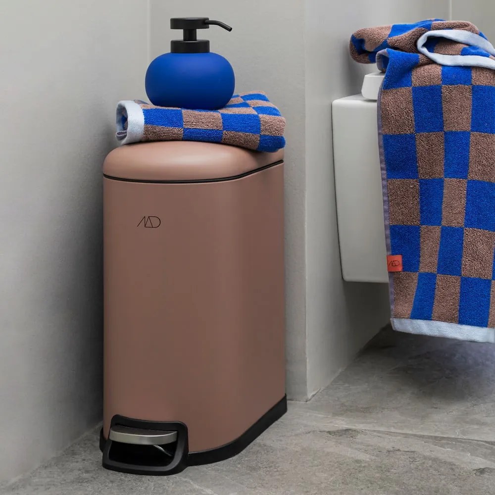 Set di 2 asciugamani in cotone biologico blu-marrone 40x55 cm Retro - Mette Ditmer Denmark