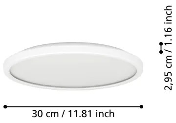 Eglo 901446 -Plafoniera LED da esterno ROVITO 13,9W/230V diametro 30 cm IP44 bianco