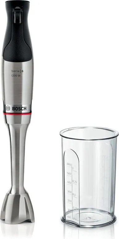 Bosch - Haushalt Serie 6 ErgoMaster Frullatore ad immersione 1200 w con Shaker, Senza bpa acciaio inox, Nero