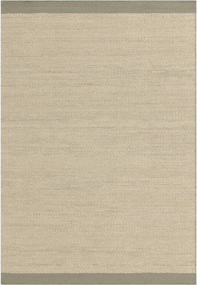 Tappeto in lana intrecciata a mano color crema e verde salvia 160x230 cm Lima Sage - Asiatic Carpets