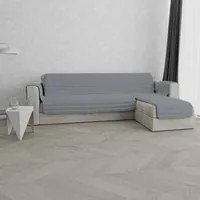 Copridivano con penisola a destra 190 cm Datex grigio chiaro