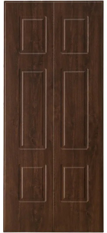 Pannello per porta blindata rivestito melamina pvc noce L 90.7 x H 210 cm, Sp 7 mm