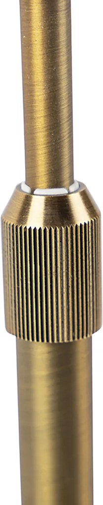 Lampada da tavolo bronzo con paralume ovale in velluto verde 35cm - Parte