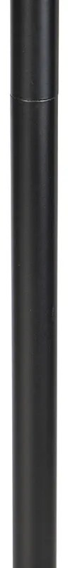 Lampada da terra moderna nera senza paralume 149 cm - Simplo