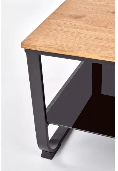 Tavolino da salotto ARTIGA 45x105 cm nero/beige