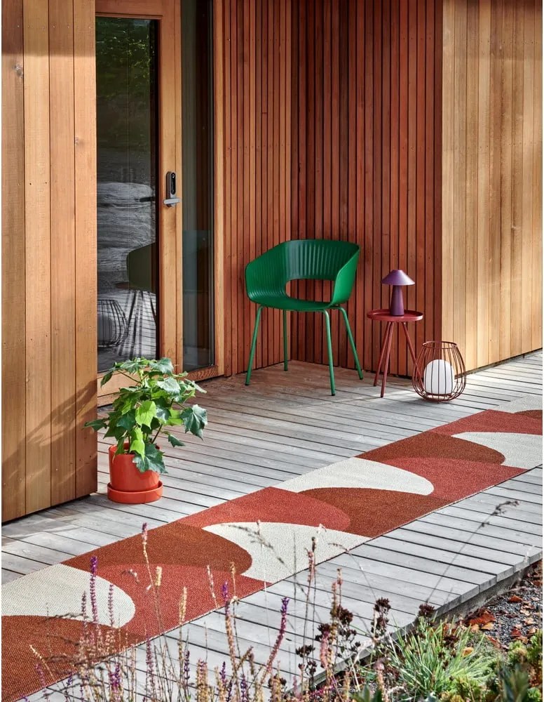 Passatoia da interno/esterno color mattone 70x270 cm Hill Brick Rust – Pappelina