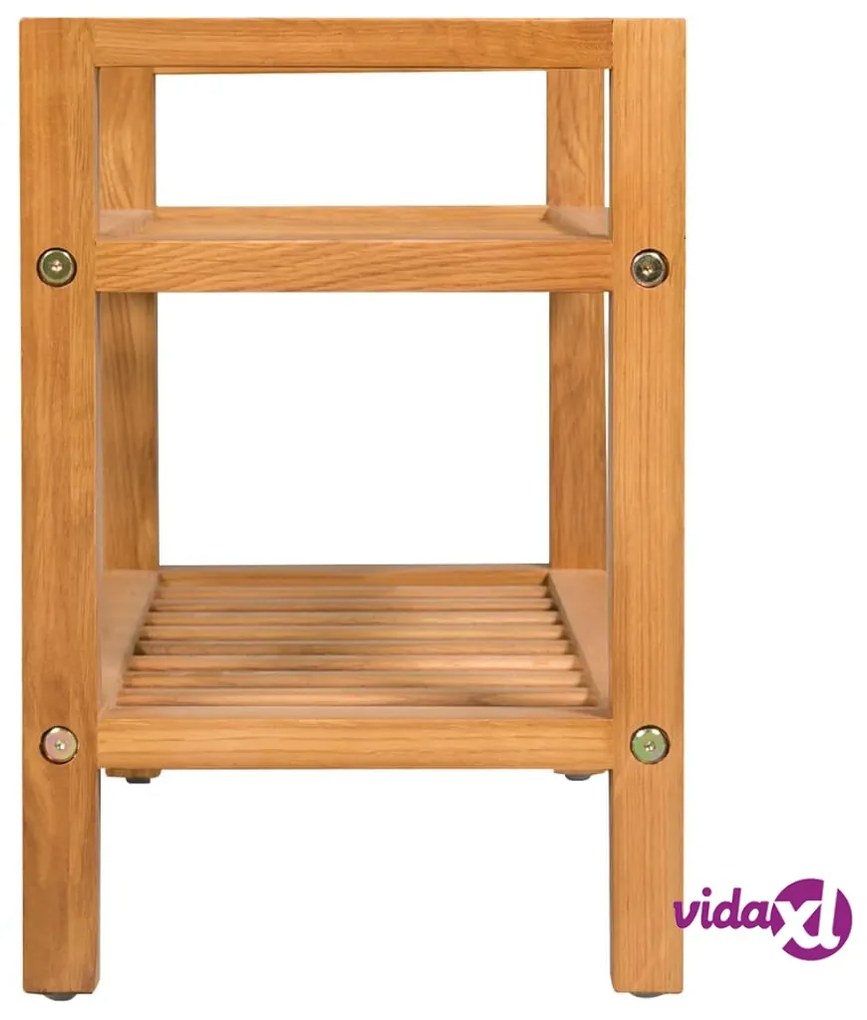 vidaXL Scarpiera con 2 Ripiani 50x27x40 cm in Massello di Rovere
