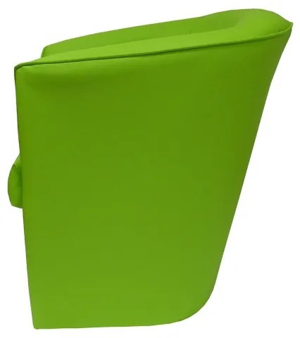 Poltrona poltroncina VALENTINA in ecopelle in tinta unita VERDE CHIARO