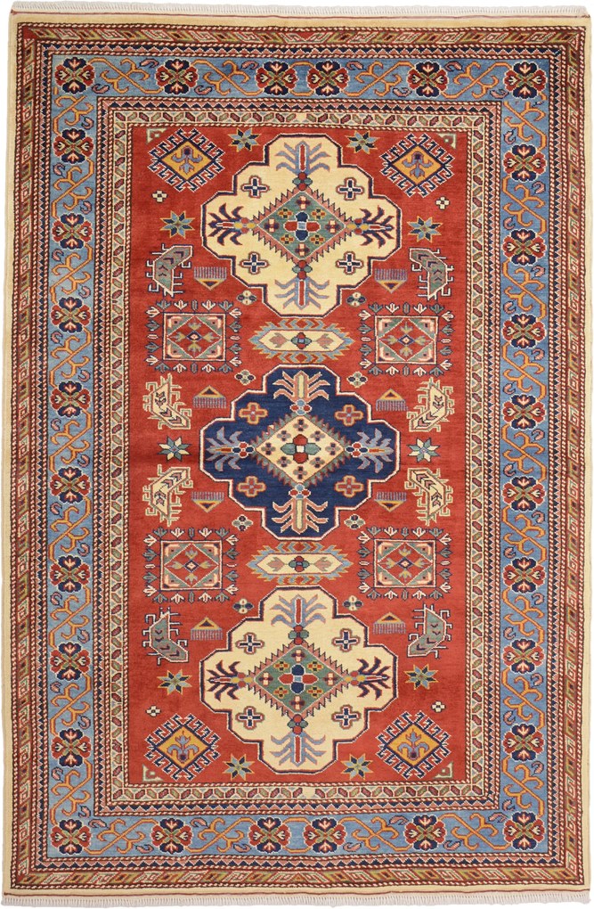 Kazak Tappeto orientale 190x130 (Indian) Annodato A Mano
