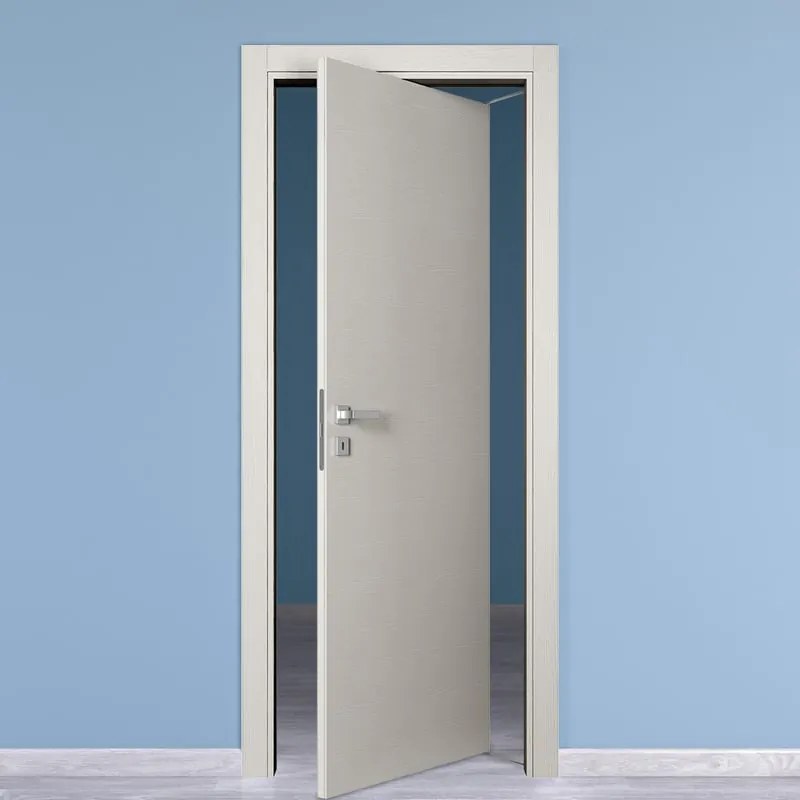 Porta interna rototraslante Kent in legno colore bianco, L 80 x H 210 cm, apertura reversibile