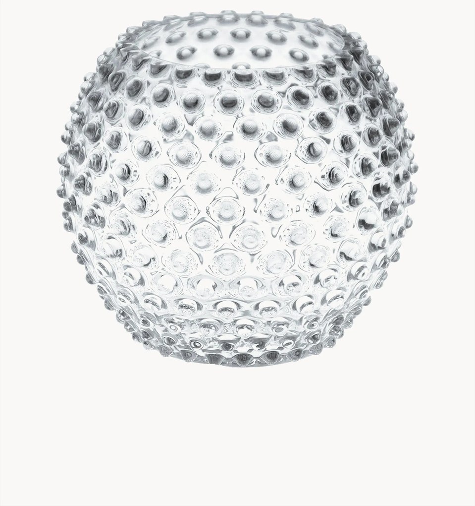 Vaso fatto a mano con rilievo Hobnail Globe, alt. 17 cm