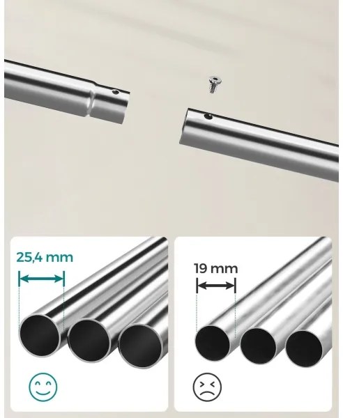 Appendiabiti da terra mobile LINEA, argento