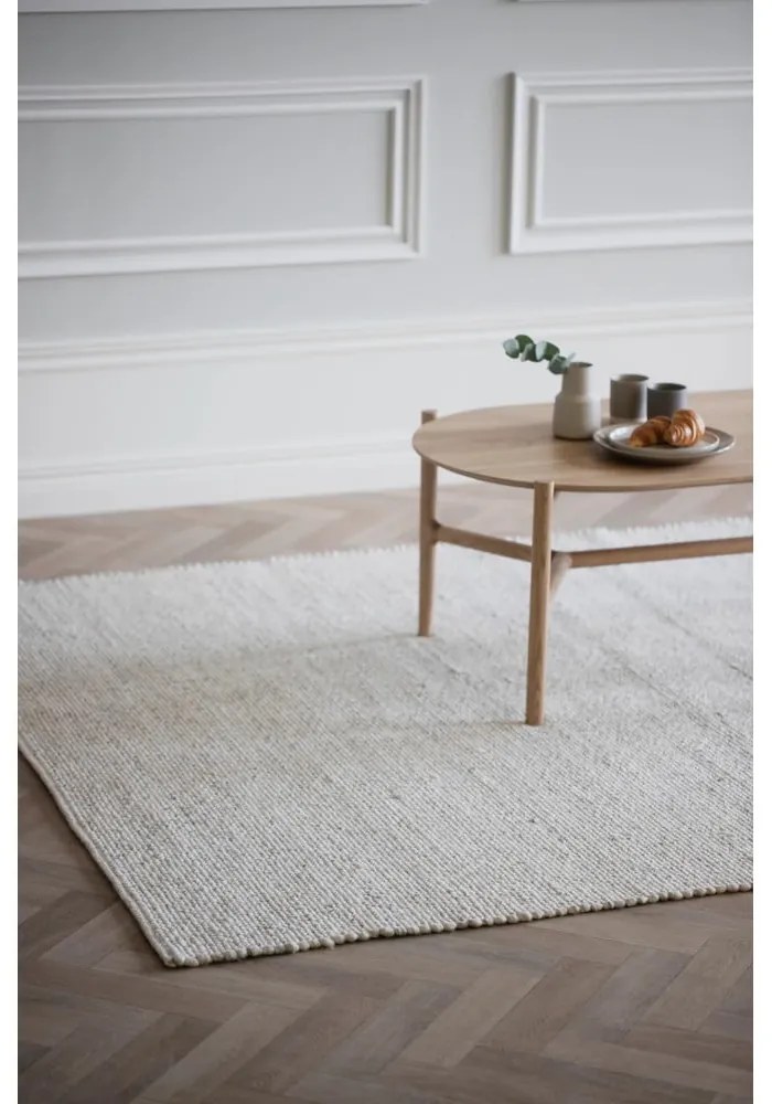 Tappeto in lana grigio chiaro 340x240 cm Auckland - Rowico