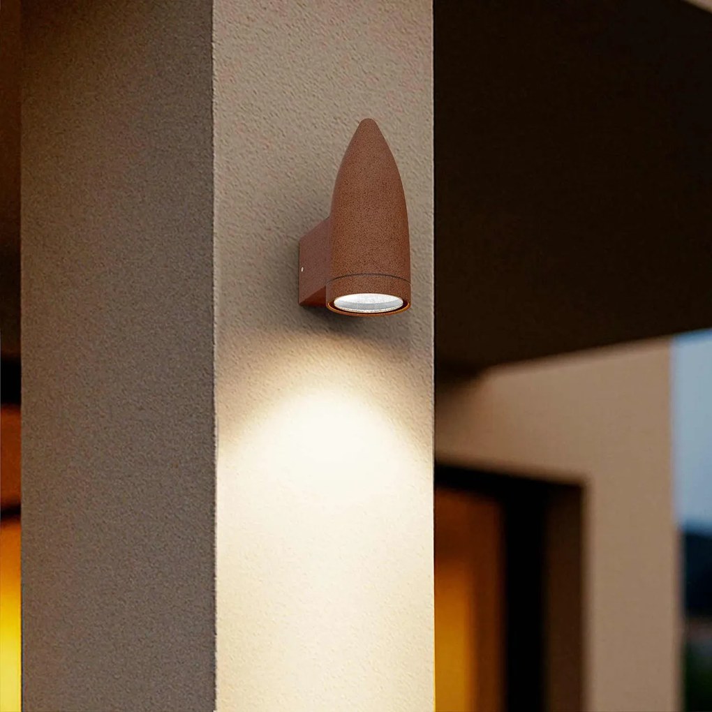 Applique da Parete a Cono per esterni IP65 GU10 - Corten