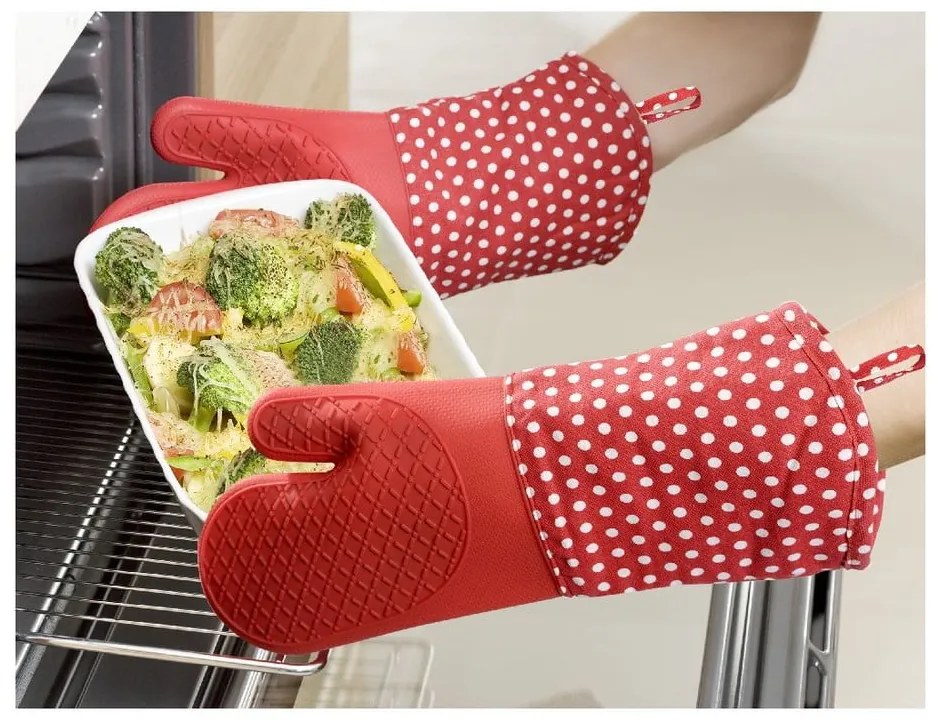 Set di 2 guanti da forno in silicone rosso Forno - Wenko