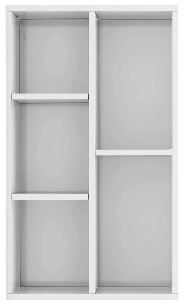 Libreria/credenza bianco lucido 50x25x80 cm in truciolato