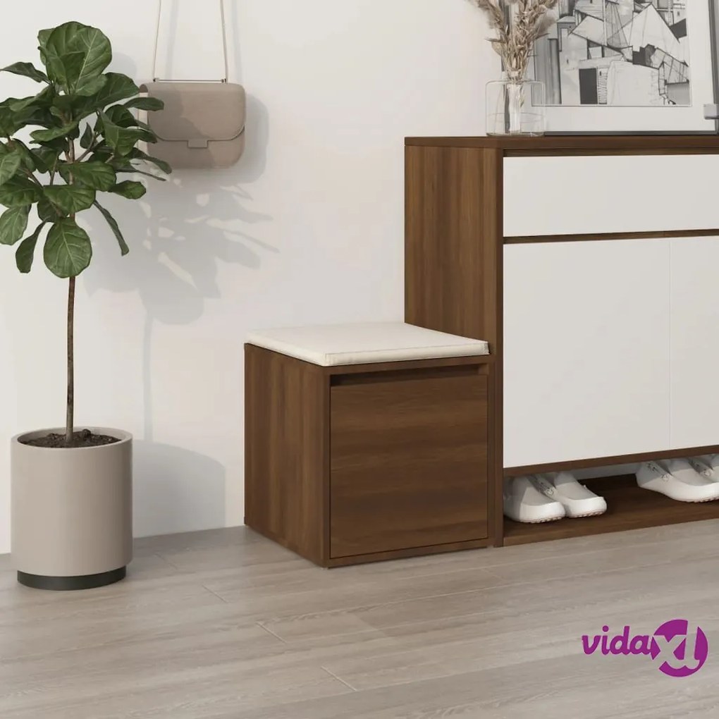 vidaXL Cassetto Contenitore Rovere Marrone 40,5x40x40cm in Multistrato