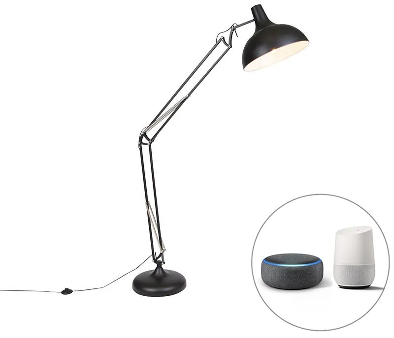 Lampada da terra intelligente nera regolabile con Wi-Fi A60 - Hobby