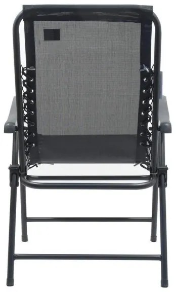 Sedia da giardino pieghevole nera