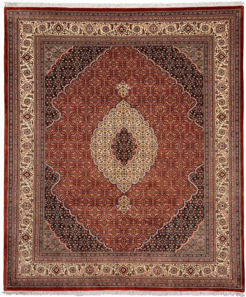 Tabriz Tappeto orientale 300x250 Rosso (Indian) Annodato A Mano