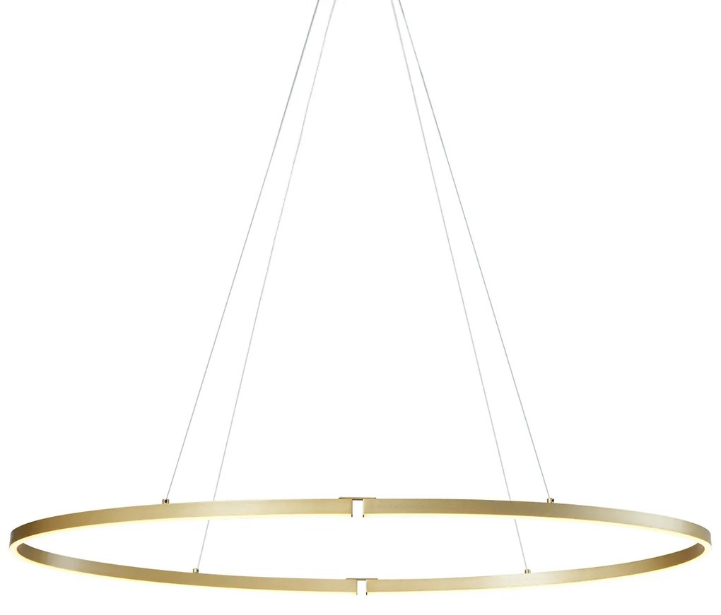 Lampada a sospensione di design ottone 120 cm con LED dimmerabile a 3 livelli - Ovallo