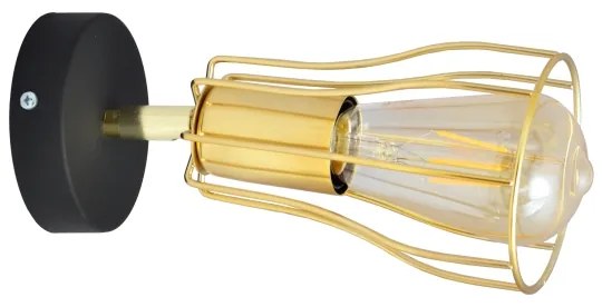 Faretto da parete TUBE 1xE27/15W/230V oro/nero