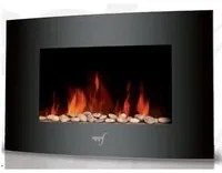 Melchioni family wallflame caminetto elettrico a parete potenza 2000 watt colore antracite - 158640050