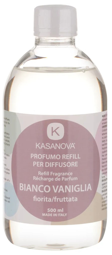 Ricarica Bianco Vaniglia da 500 ml, per diffusore per ambienti Design Luca Trazzi