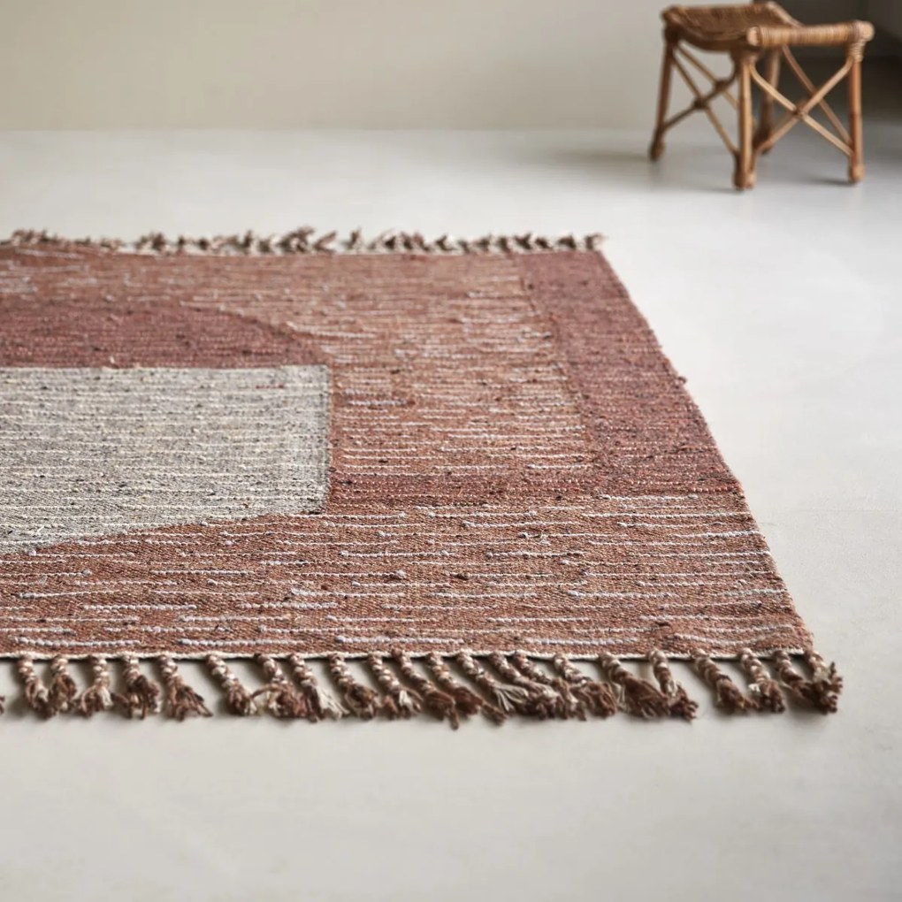 Tikamoon - Tappeto rettangolare in cotone da 90x150 cm Mohane