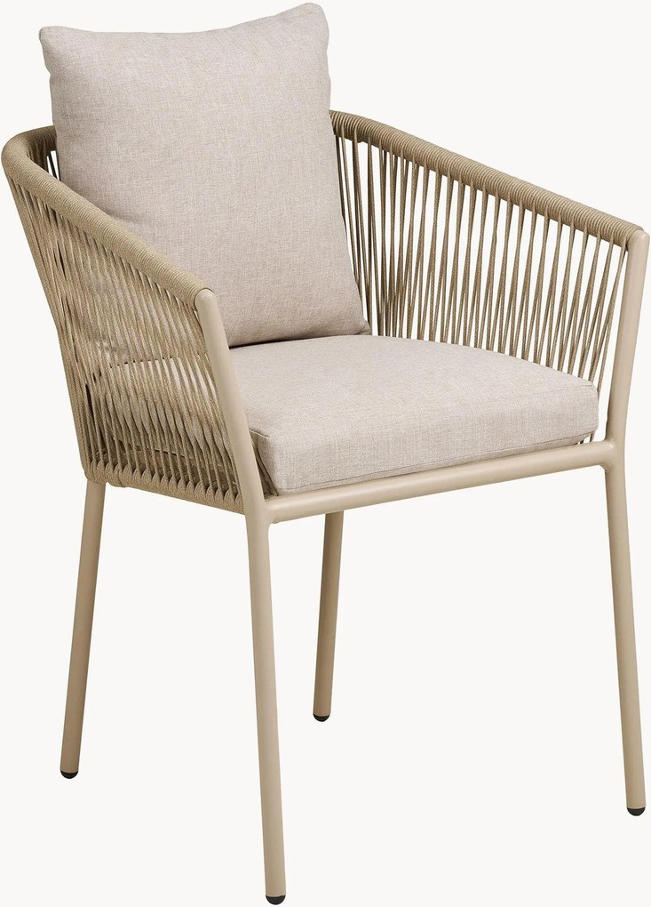 Sedie da pranzo da giardino con braccioli Salerno, set da 4