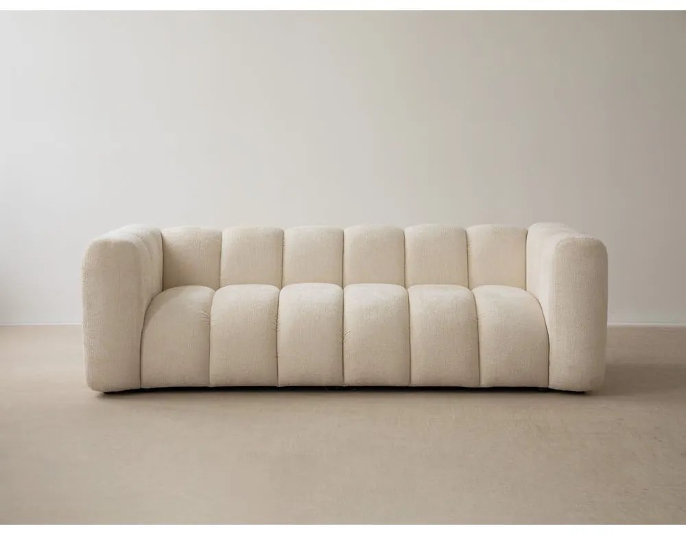 Divano angolare componibile grigio chiaro con rivestimento in velluto Lupine – Micadoni