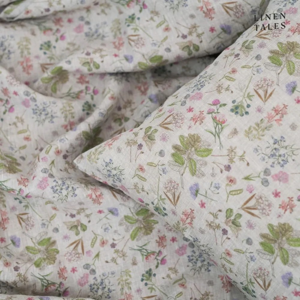 Biancheria da letto singola in colore naturale 140x200 cm Botany 2 - Linen Tales