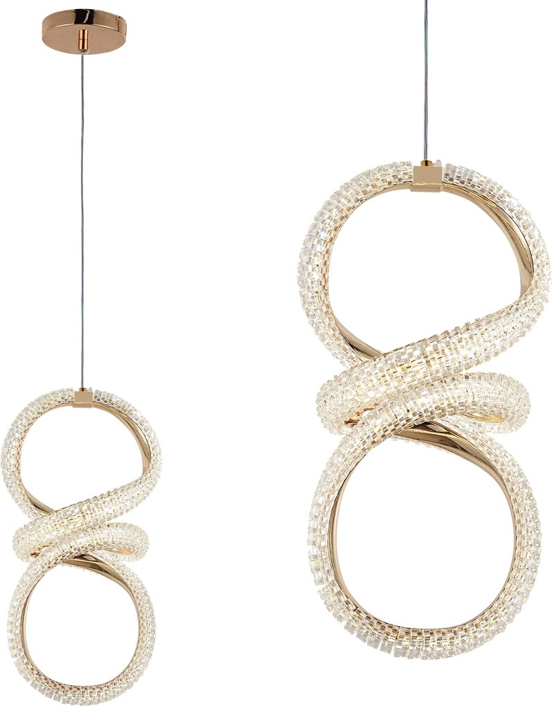 Lampada a sospensione LED G070-CP Gold