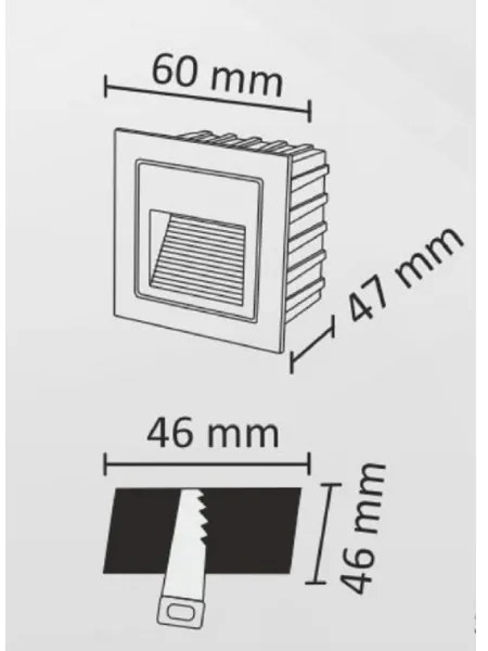 Illuminazione scale LED da esterno Q6 LED/3W/230V IP44