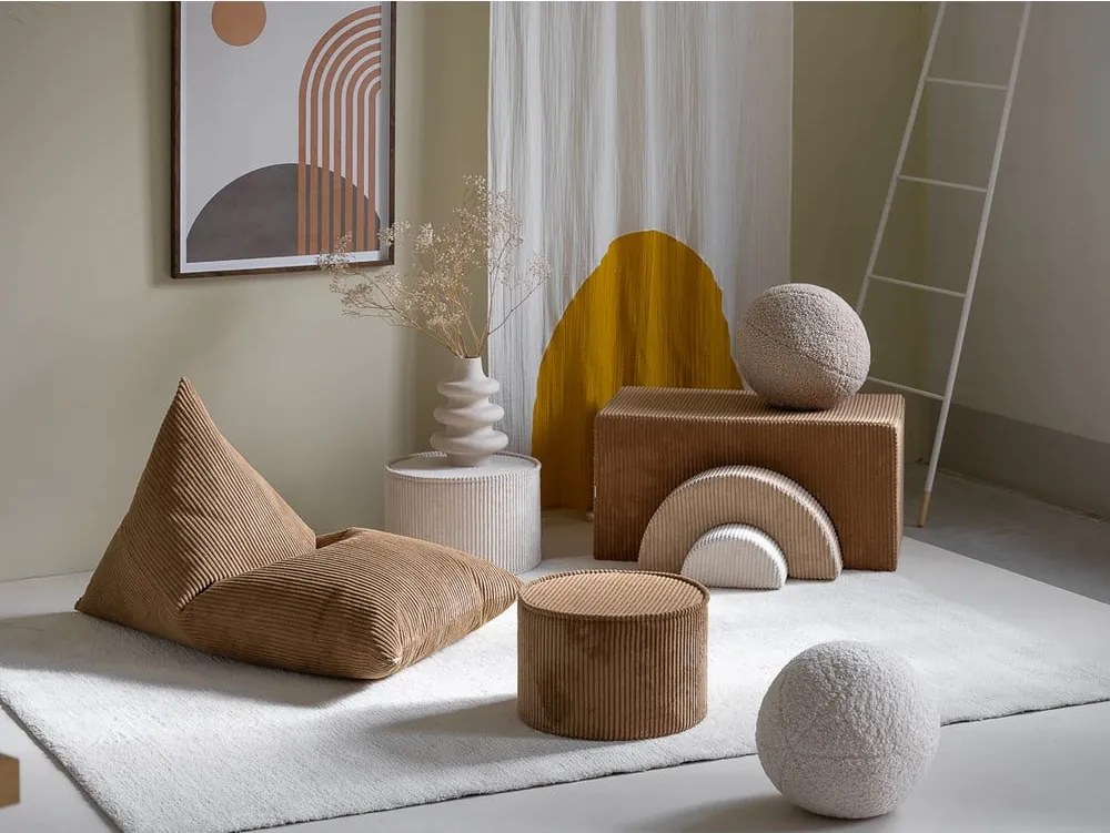 Pouf a sacco per bambini marrone con rivestimento in velluto a coste Big Lounger – Wigiwama