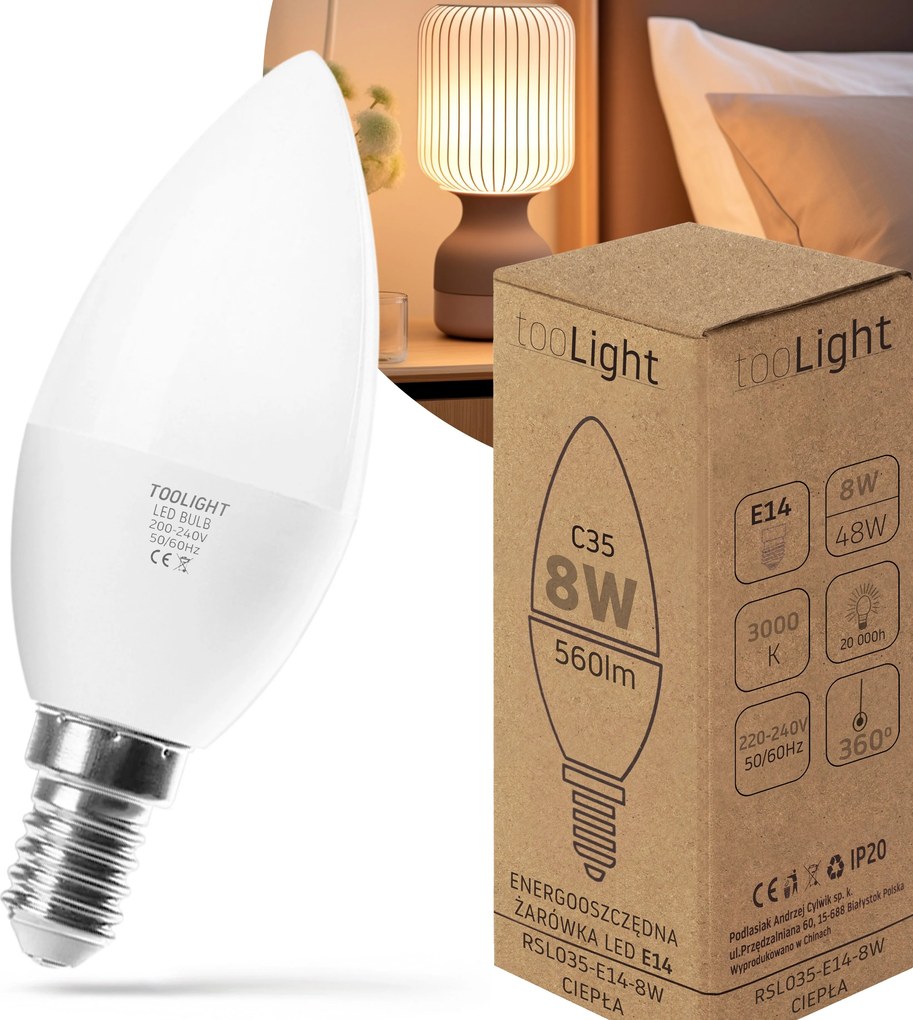 Bulbo LED RSL035 E14 8W Warm