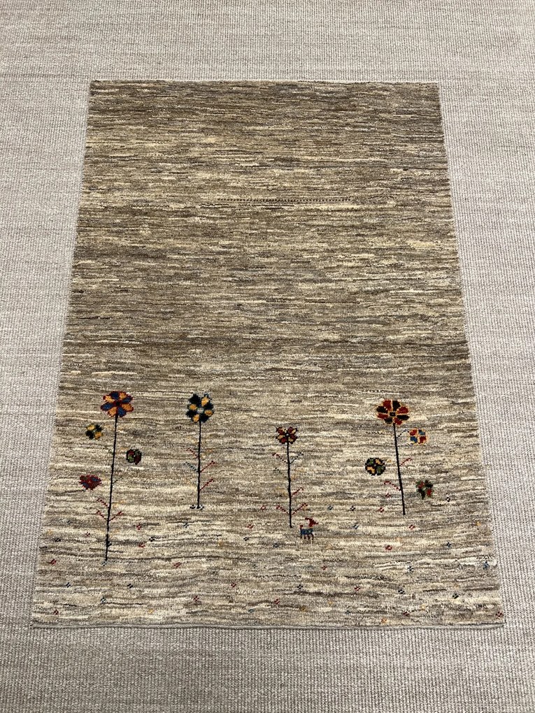 Gabbeh Tappeto 110x150 Beige (Iran) Annodato A Mano