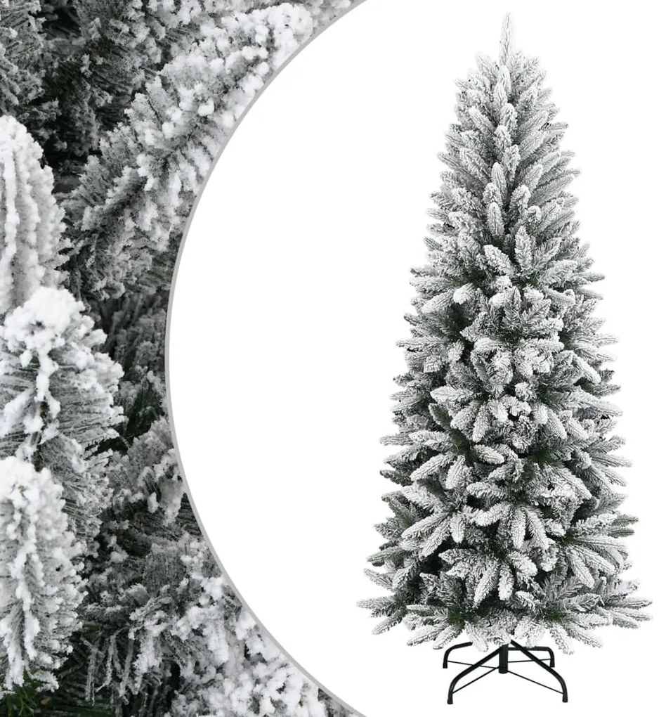 Albero Di Natale Artificiale Con Neve Floccata 240 Cm Pvc E Pe /