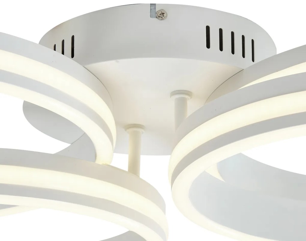 Plafoniera bianca con LED dimmerabile a 3 livelli 4 luci - Navara