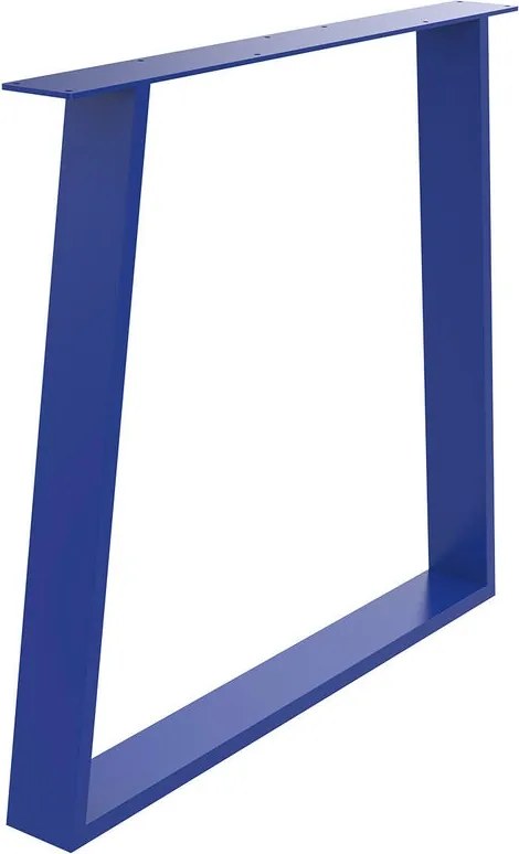 Gamba per mobili STEELMI Trap in acciaio blu lucido L 80 x P 8 x H 71 cm