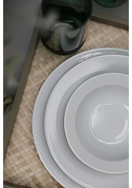 Set da tavola 18 pezzi in porcellana bianca